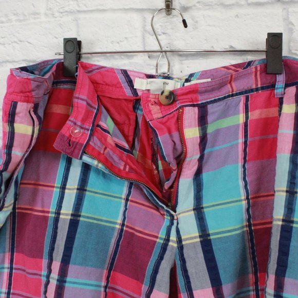 LIZ CLAIBORNE Pink Paid Jackie Fit Shorts Size 24 - Picture 7 of 12